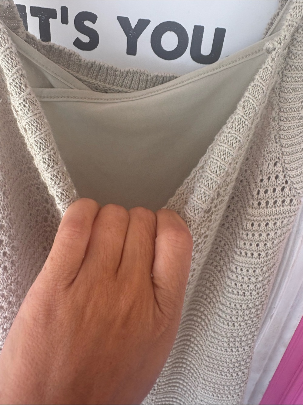 a new day Beige Crochet Tank Mini Dress - Picture 6 of 7